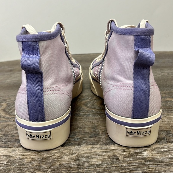 Adidas Women's Nizza Platform Mid -Almost Pink / Pulse Lilac / Wonder White 7 - Picture 3 of 9